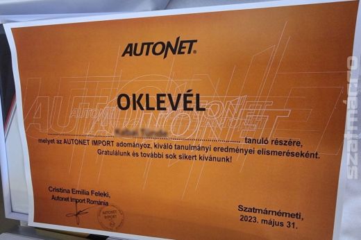 Öt szatmárnémeti líceum 15 évfolyamelsőjét díjazza az Autonet Import minden évben