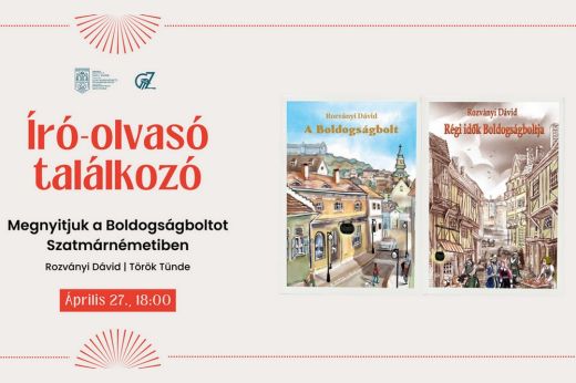 Megnyitjuk a Boldogságboltot Szatmárnémetiben. Könyvbemutatóval egybekötött író-olvasó találkozó Rozványi Dáviddal