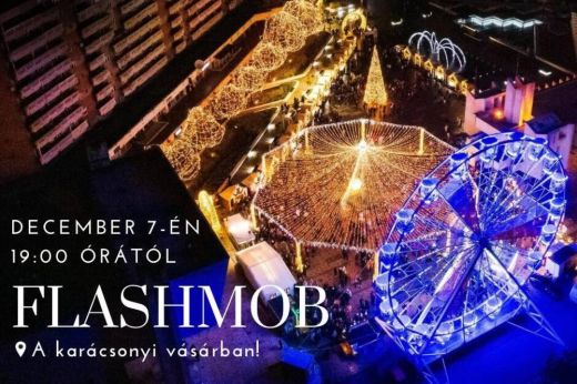 Néptánc flashmob ma délután a szatmárnémeti karácsonyi vásárban
