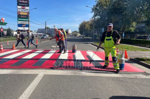 3D hatású gyalogátkelő került a Károlyi útra is - KÉPEK