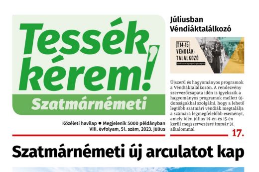 Megjelent a Tessék, kérem! Szatmárnémeti júliusi lapszáma