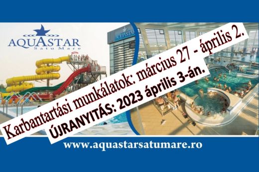 Aquastar: a karbantartási munkálatok után ismét a feltöltődésé és a pihenésé lesz a főszerep