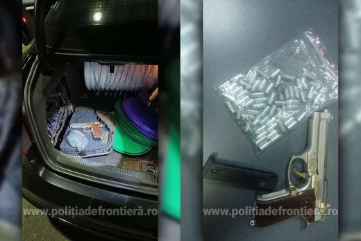 Lőfegyvert és több mint 60 csomag lőszert találtak a petei határőrök egy 22 éves román állampolgár autójában