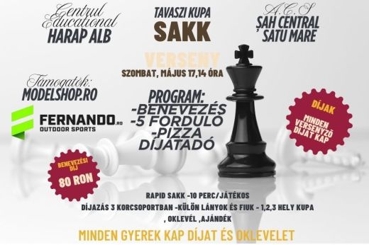 Sakkversenyre várják szombaton a gyerekeket!