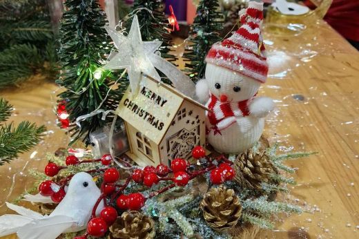 Adventi koszorú készítő est Mezőteremen