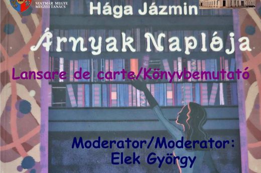 Árnyak Naplója. Hága Jázmin prózakötetét mutatják be a Szatmár Megyei Könyvtárban