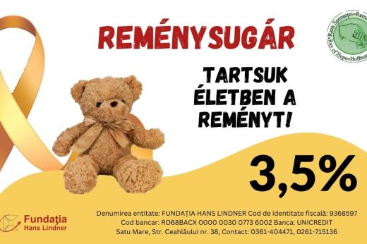 Reménysugár – útitárs a gondviselésben. Támogassa a Hans Lindner Alapítványt adója 3,5%-val