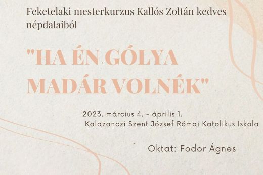 Népdalénekes kurzus indul Nagykárolyban a Rekettye Kulturális Egyesület szervezésében